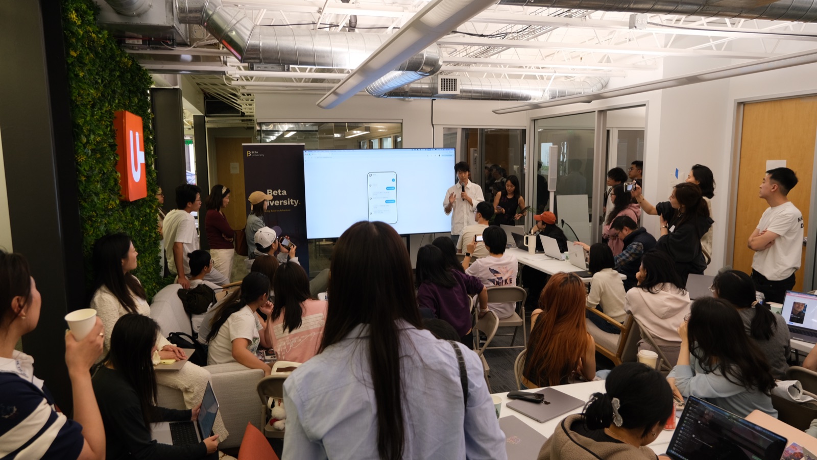 Team presenting their project demo
